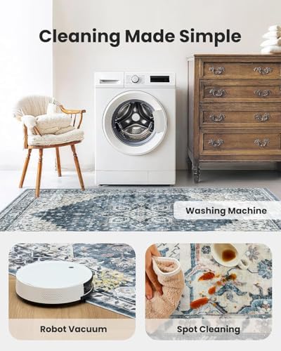 Amada Round 4x4 Washable Area Rug - Image 4