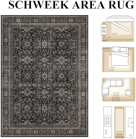 Schweek 2x6 Runner Rugs Washable Non Slip Rugs - Image 2