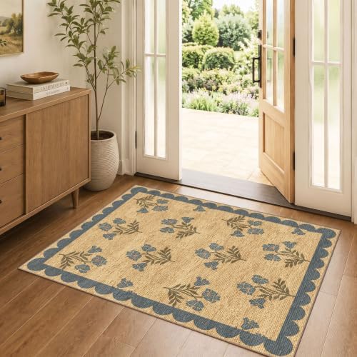 3x4 Floral Entry Rug by Othilic