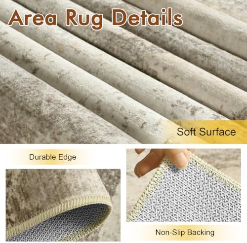 8x10 Ft Abstract Washable Area Rugs - Image 6