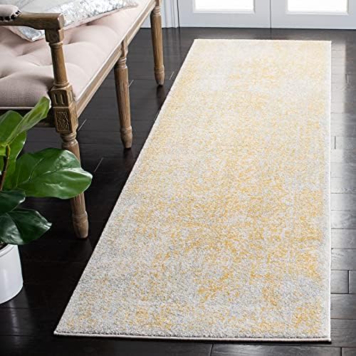 SAFAVIEH Evoke Runner Rug 2'2"x9', Ivory & Gold EVK256B by Unknown