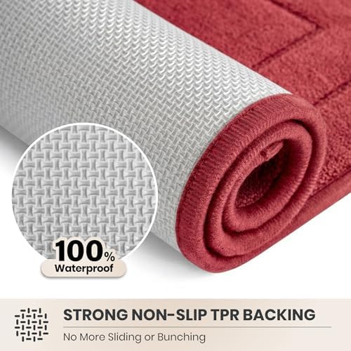 PURRUGS Hallway Runner Rug, Burgundy Red - Image 5