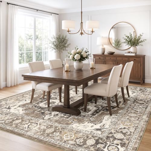 10x10 Square Area Rug Living Room: Large Washable Boho Area Rugs - Image 4