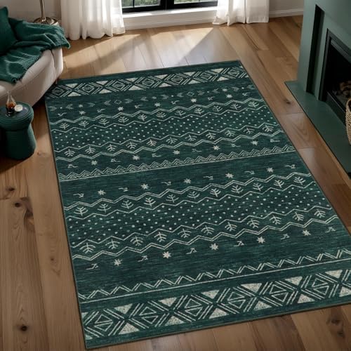 SERISSA 3x5 Washable Non-Slip Boho Area Rug by SERISSAHomeDecorCollection