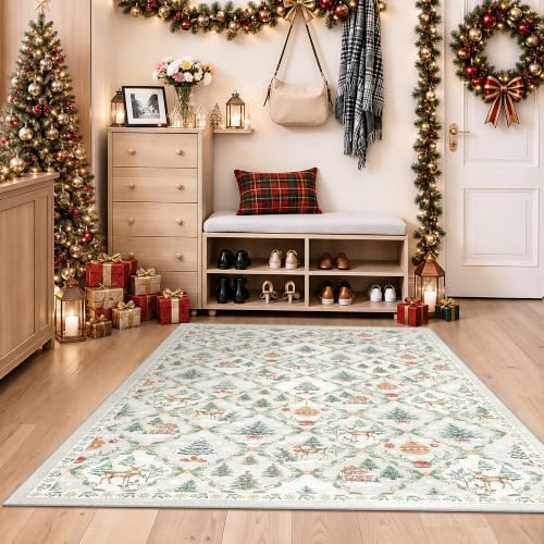 3x5 Christmas Non-Slip Area Rug - Image 4
