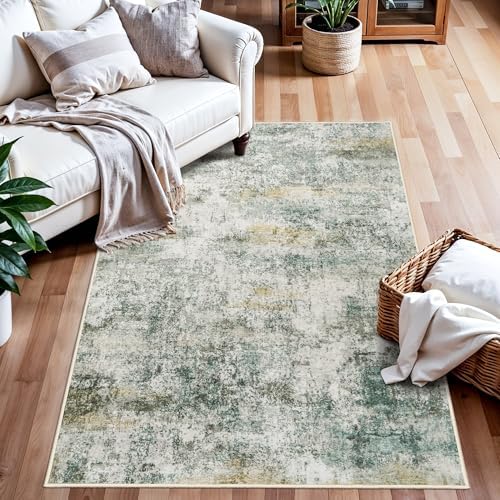 2x3 Runner Rug Washable Abstract: Soft Low Pile Carpet - Image 3