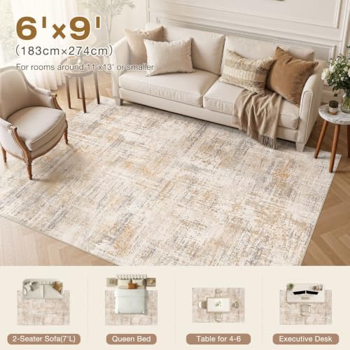 Nakagishi Neutral 6x9 Area Rugs - Image 4