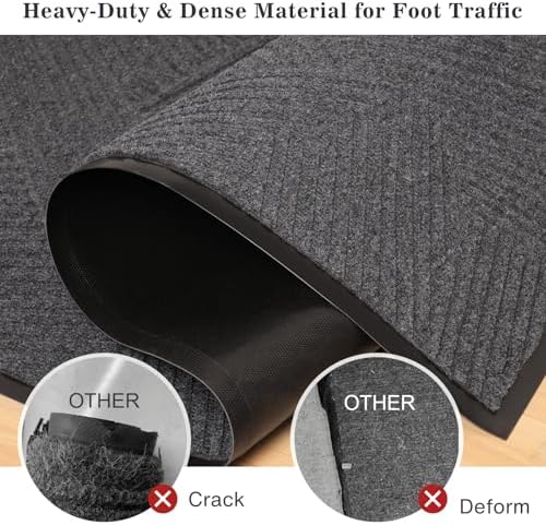 Heavy Duty Front Door Mat Indoor Outdoor, 4′ x 6′ Floor Mat - Image 2