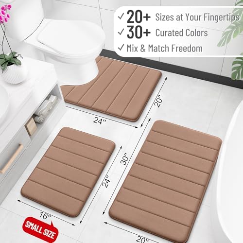 OLANLY Memory Foam Large Bath Mat 44x32, Super Soft Absorbent Bathroom Rugs - Image 2