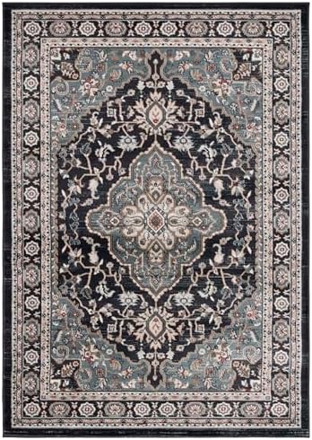 SAFAVIEH Lyndhurst Area Rug 6'x9', Traditional Anthracite & Teal LNH338C - Image 3