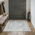 2x3 Blue Farmhouse Area Rug by WondRg