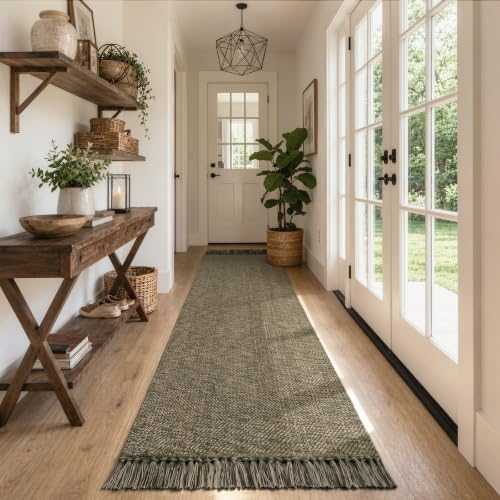 Collive 2.6 x 10 ft Hallway Runner Rug, Boho Washable Kitchen Rugs by Collive