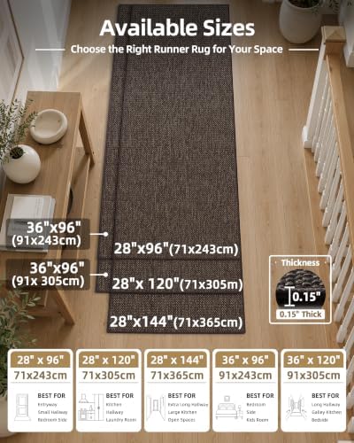 Color&Geometry Runner Rug 26"x95" Non Slip Rubber Backing Hallway Rug - Image 2