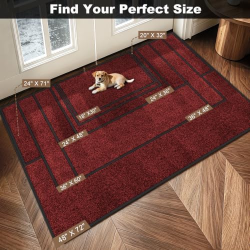 Mibao Super Absorbent Front Door Mat, Non-Slip Washable Indoor Doormats - Image 2
