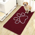 OLANLY Dog Door Mat for Muddy Paws 47x24, Paw Print Design Chenille Mud Mat by OLANLY