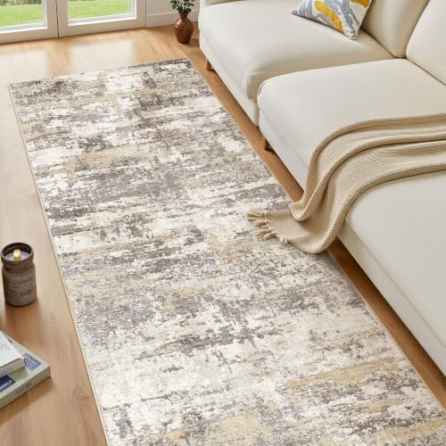 3x8 Runner Rug, Abstract Washable Hallway Rugs by JessibouAreaRug