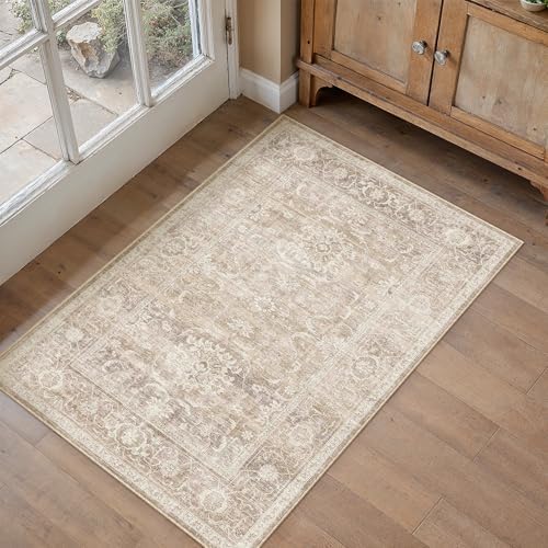 HUGEAR Beige Washable 2x3 Area Rugs - Image 2
