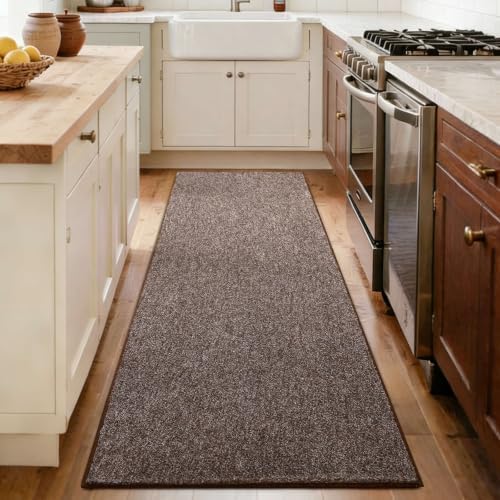 2x6 Brown/White Runner Rug Non-Slip Washable - Image 7