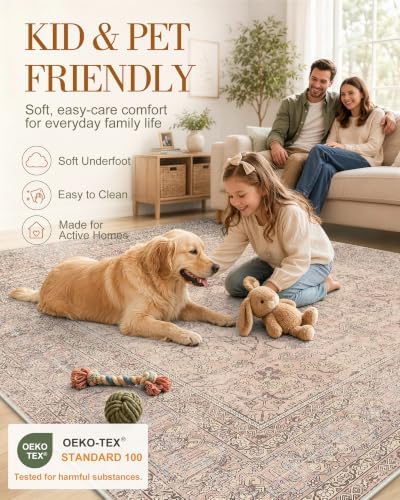 OLANLY 4x6 Washable Area Rug, Soft Non Slip Carpet - Image 5