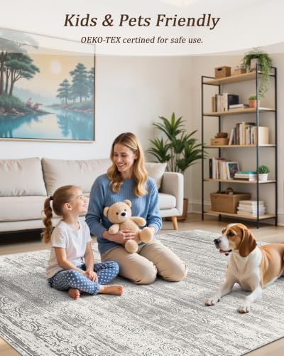 Miukiki 4x6 Washable Area Rug Non Slip Rug - Image 5