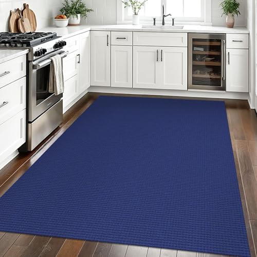 EARTHALL Woven Area Rugs 5x7 Ft Washable Living Room Rugs Non Slip Rubber - Image 6