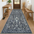 KILOCOCO 3x8 ft Hallway Runner Washable Runner Non-Slip Rug, Midnight Navy by Kilococo