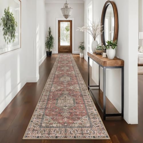 KUTA Vintage Washable Extra Long Runner Rugs by KUTA