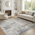 UERMEI Square Area Rugs : Washable 6x6 Neutral Modern Abstract Carpet by UERMEI