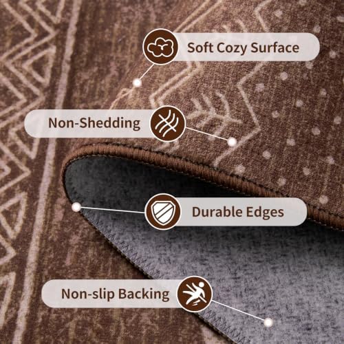 SERISSA 2x12 Washable Non-Slip Boho Runner Rug - Image 4