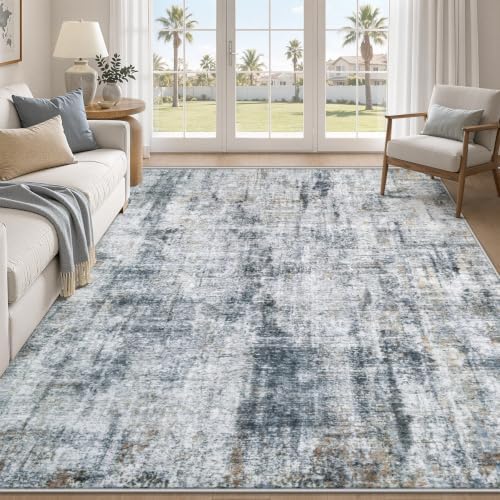 MXSANYOO 5x7 Area Rugs Washable Rug: Abstract Neutral Rugs Modern Non Slip Area by MXSANYOORUG