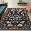 5x7 Floral Washable Rug for Living Room, Boho Area Rug by TerradWafs