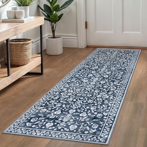 Washable Vintage 2x6 Runner Rug Non Slip Runners by SILOLOOM