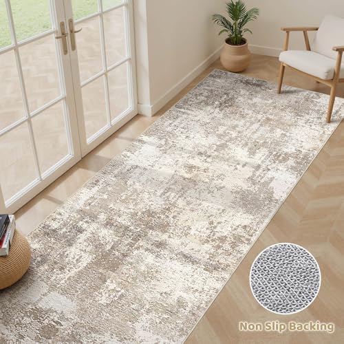 LOONGRUG Runner Rug 2x5 Washable Non-Slip Kitchen Neutral Modern Rug - Image 3