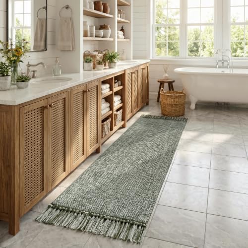 Collive Sage Green Kitchen Runner Rug - Image 3