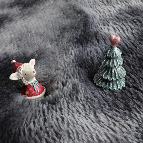 Amdrebio Tie-Dyed Dark Grey Circle Area Rug 5Ft - Image 2