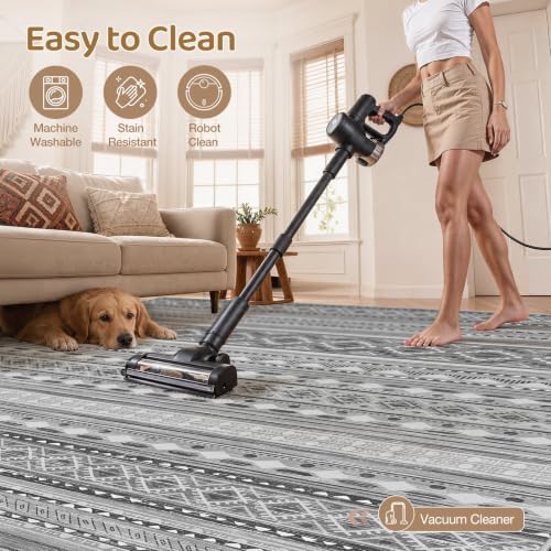 cotiled Boho 8x10 Area Rugs for Living Room: Large Moroccan Washable Rug - Image 3