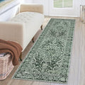 KUTA Runners for Hallways 2x6 Dark Green Vintage Washable Kitchen Rug by KUTA