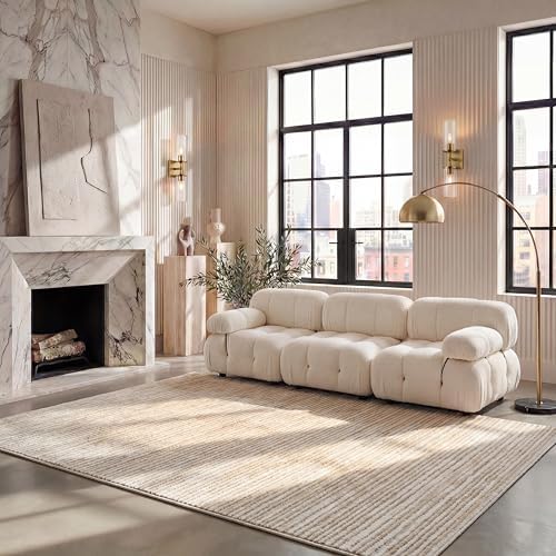 SAFAVIEH Vision Area Rug 8x10 Large, Modern Tonal Ivory VSN606J by Unknown