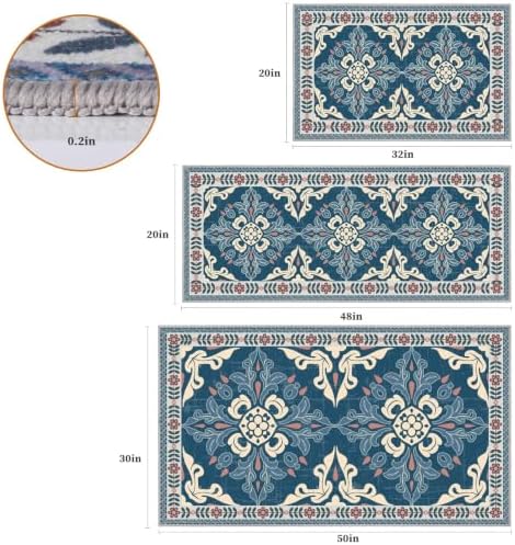 Kitchen Rugs Set of 3, Non Slip Washable Floor Mats - Image 2