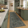 Dark Green 2'6"x10' Hallway Runner Rug by Evyhood