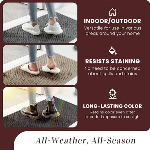 Mibao Front Door Mat Outside Entrance, 29.5" x 17", Heavy Duty Welcome Mat - Image 5