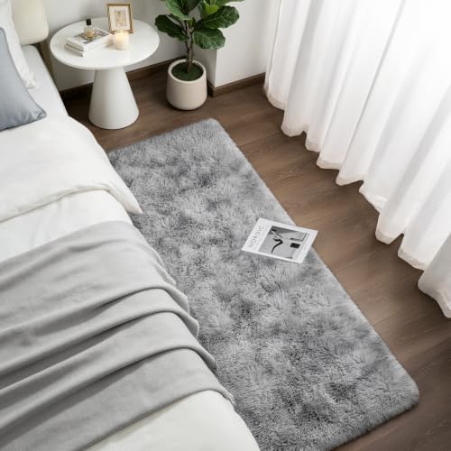 Deehoo 2x5 Runner Rug for Bedroom Kitchen Entryway, Light Grey - Image 2