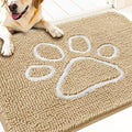 OLANLY Dog Door Mat for Muddy Paws 32x20, Paw Print Design Chenille Mud Mat by OLANLY