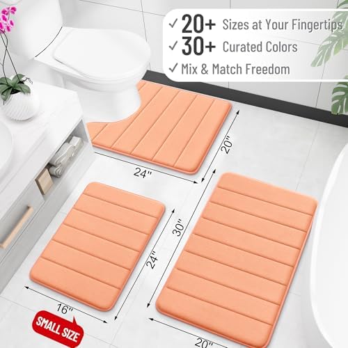 OLANLY Memory Foam Large Bath Mat 59x34, Super Soft Absorbent Bathroom Rugs - Image 2