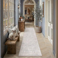 HUGEAR Blue Cream 2x8 Neutral Runner Rugs by HUGEAR