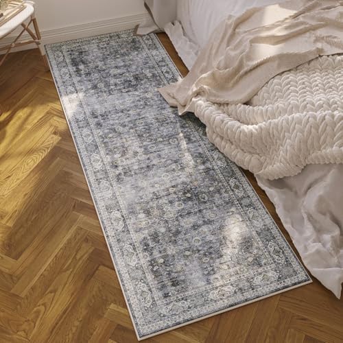 Rugcomf Runner Rug 2'7"x12' Washable Vintage Non Slip - Image 4