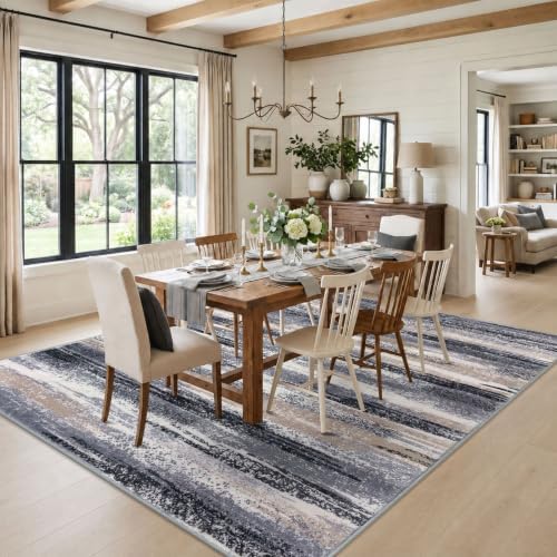 Lansny Modern Abstract 8x10 Area Rugs - Image 3
