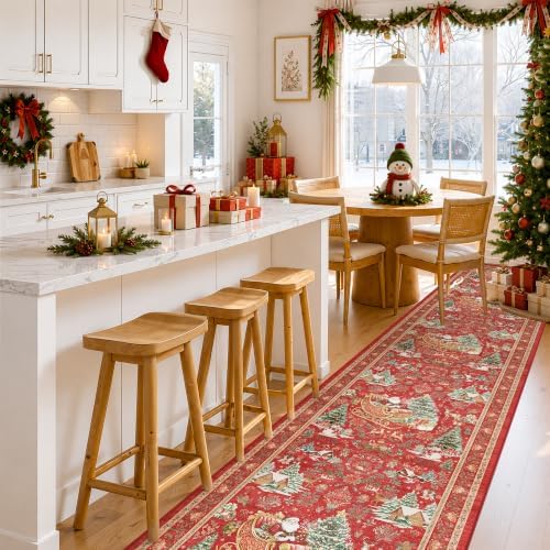 Christmas Rug Runner Rug 2x10 Washable Rugs - Image 3