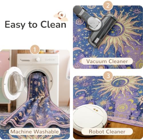 Vacuum-Friendly, 5x7 Washable Area Rug - Image 6