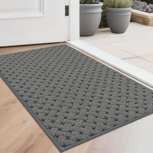BEQHAUSE Dirt Trapper Door Mat Non-Slip Entryway Rugs by BEQHAUSE